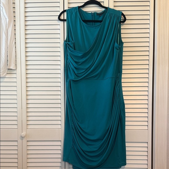 Lane Bryant Dresses & Skirts - Lane Bryant Teal Dress with Ruching at the front